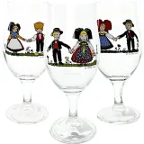 6 Beer glasses Ulla Hansi decoration