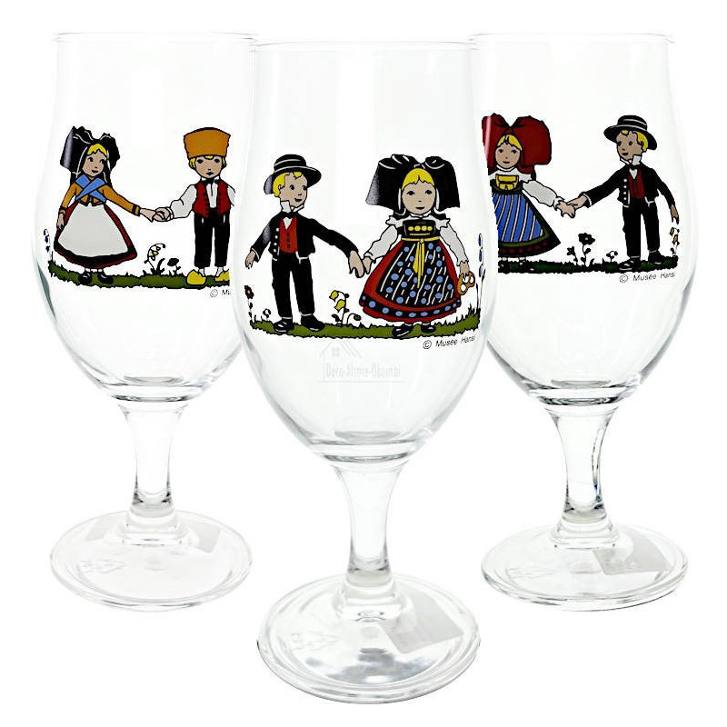 6 Verres à Bière Ulla décor Hansi