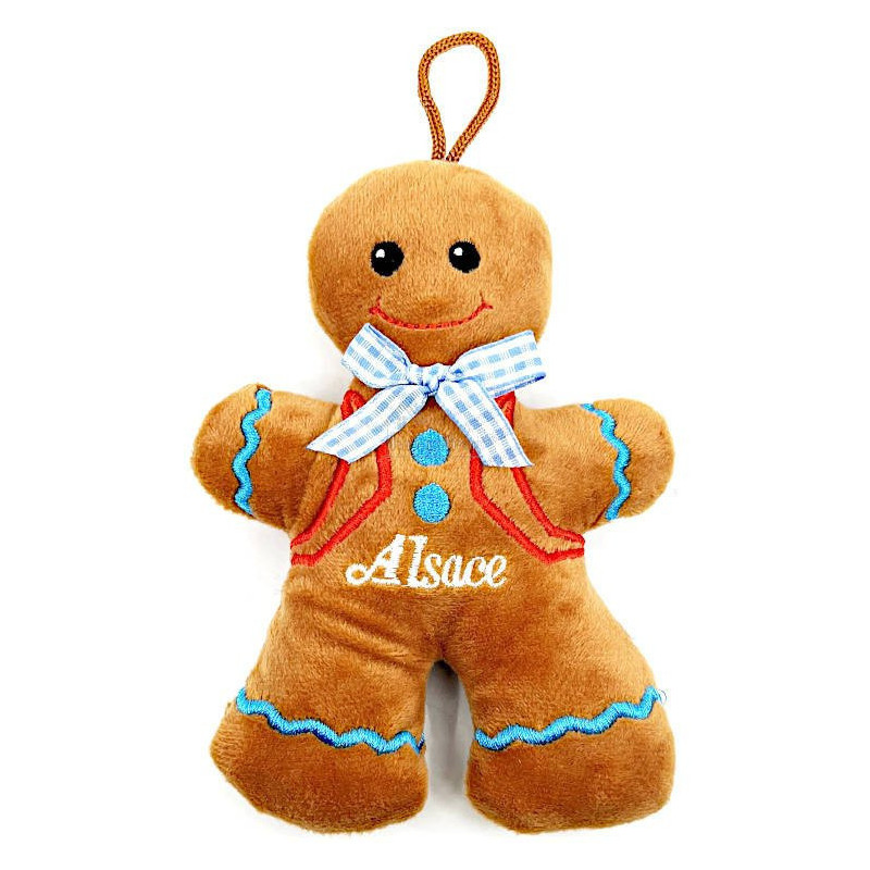 Gingerbread Man Plush with Bow 16 cm