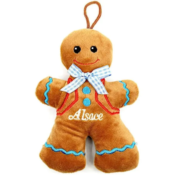 Plüschtier Mann mit Schleife aus Lebkuchen 16 cm