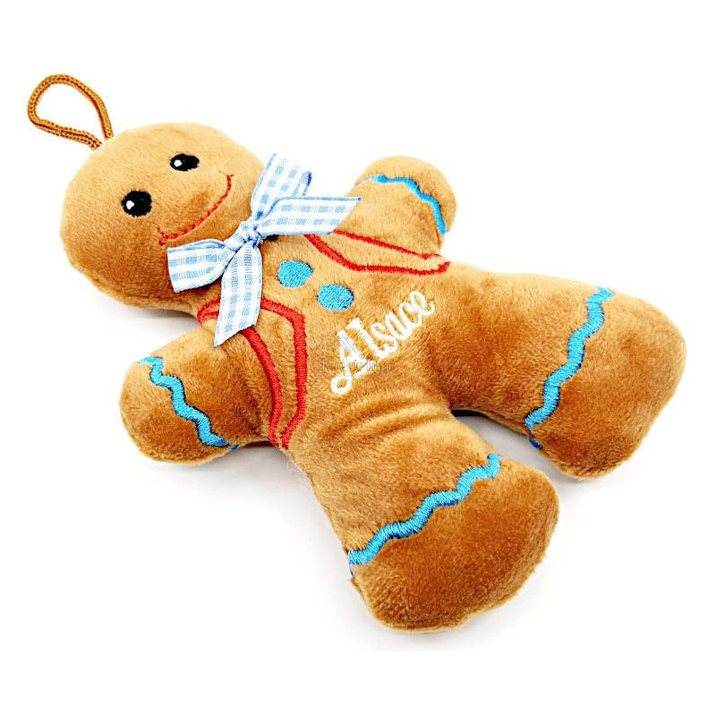 Gingerbread Man Plush with Bow 16 cm