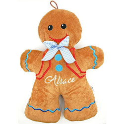 Peluche Bonhomme avec Noeud en Pain d'Epices 40 cm