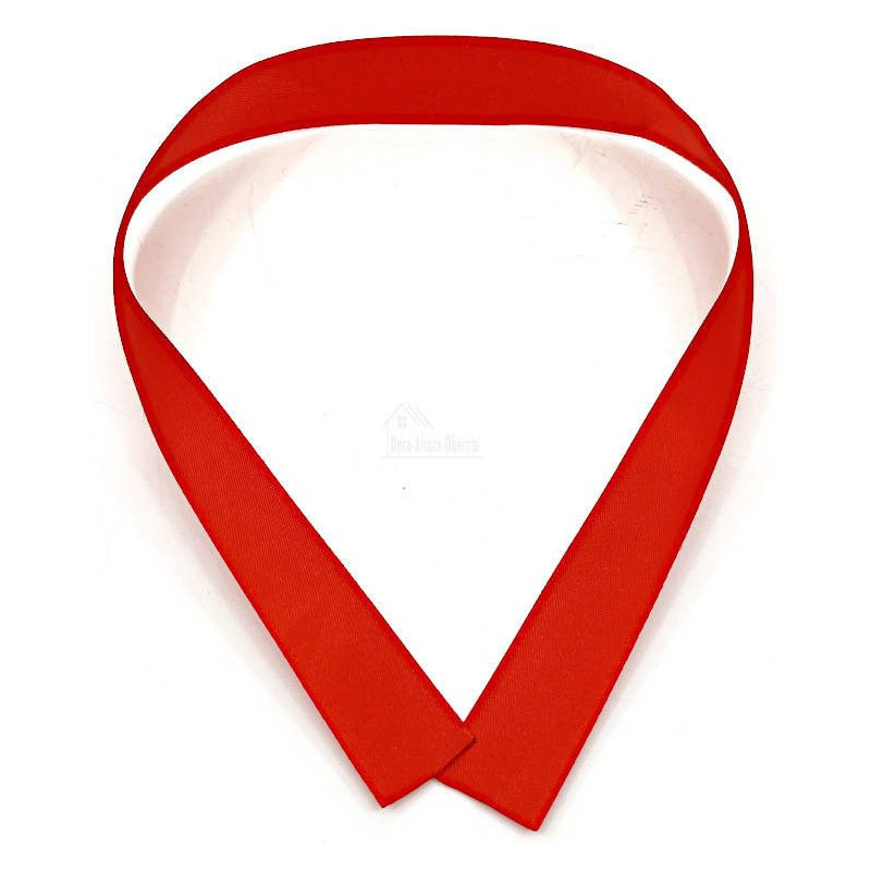 Red satin ribbon Obernai marking