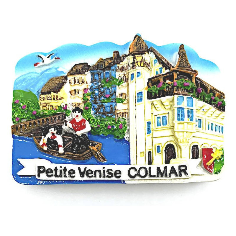 Magnet Décoratif La Petite Venise de Colmar en relief