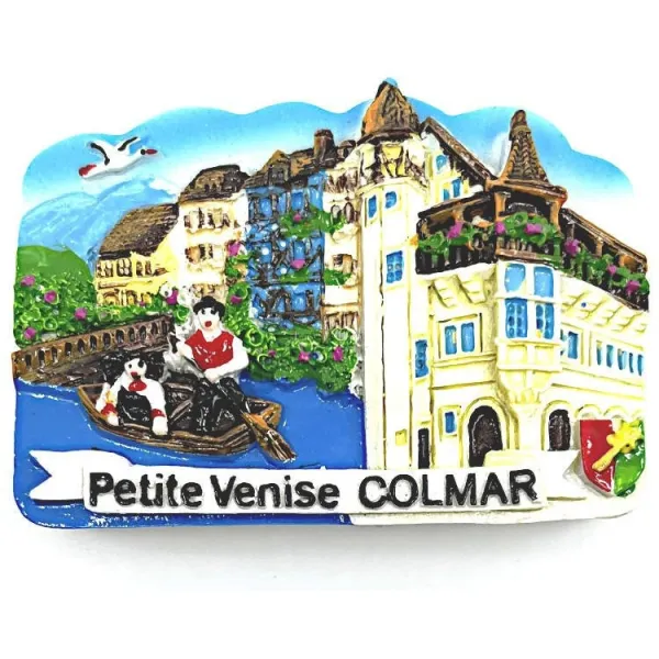 Decorative Magnet The Little Venice of Colmar in relief