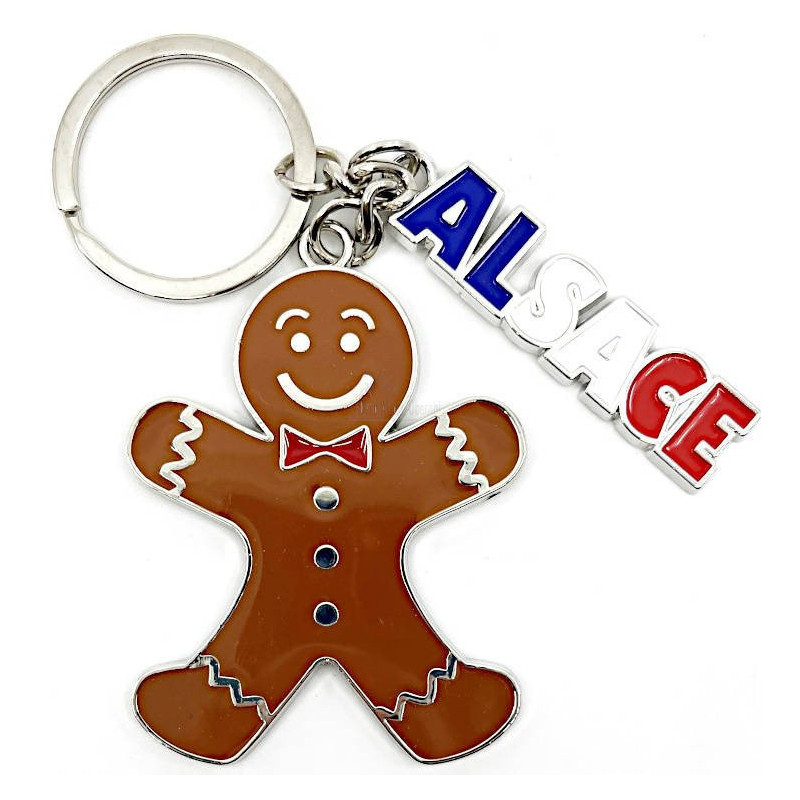Alsace Keyring with Gingerbread Man and Alsace