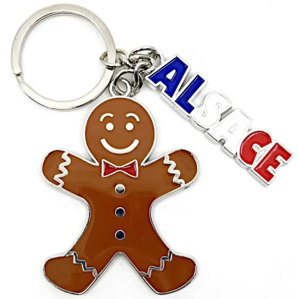 Alsace Keyring with Gingerbread Man and Alsace