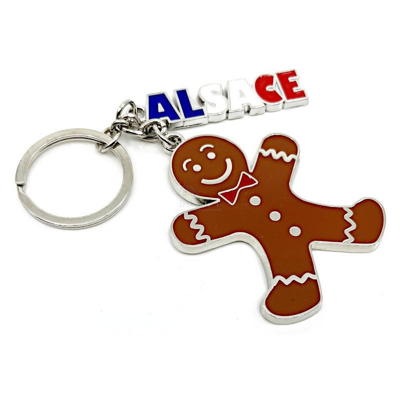 Alsace Keyring with Gingerbread Man and Alsace