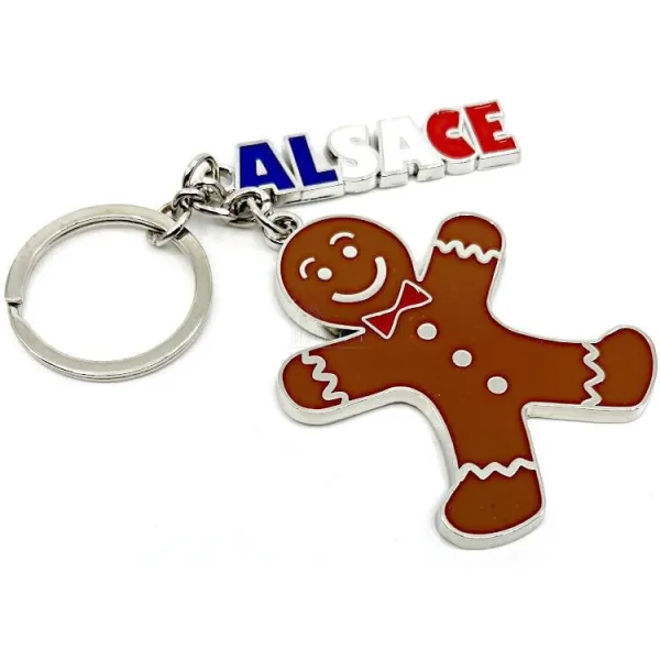 Alsace Keyring with Gingerbread Man and Alsace