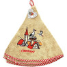 Beige Kitchen Towel embroidered with Alsace Village and Obernai 65 cm