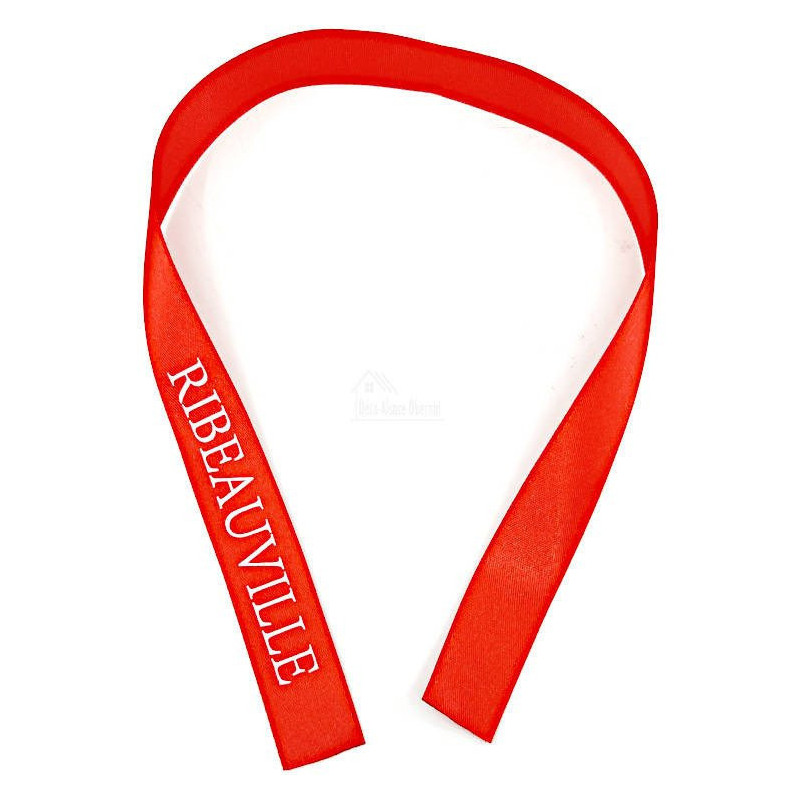 Red satin ribbon Ribeauvillé marking