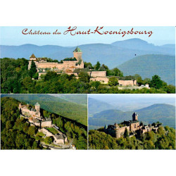 Carte Postale Chateau du Haut-Koenigsbourg en 3 Vues