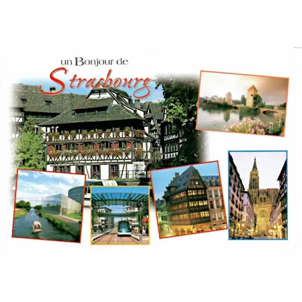 Postkarte Hallo Straßburg