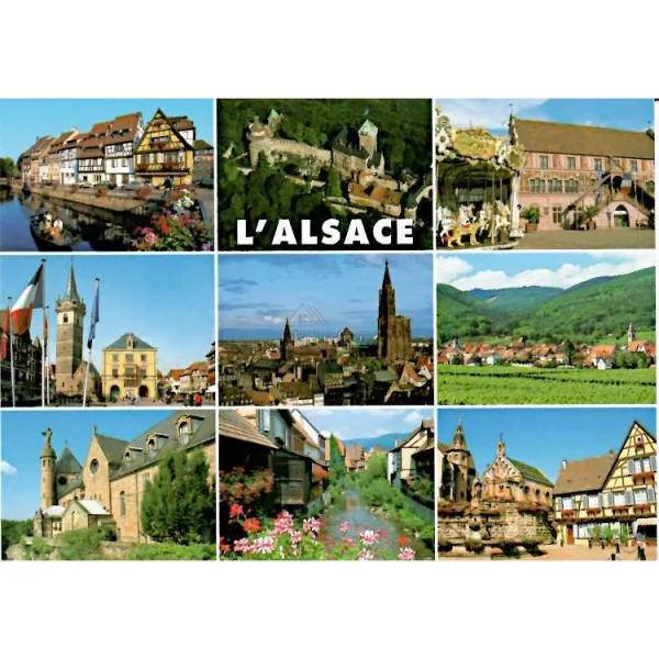 Postkarte Multi-Ansicht Alsace