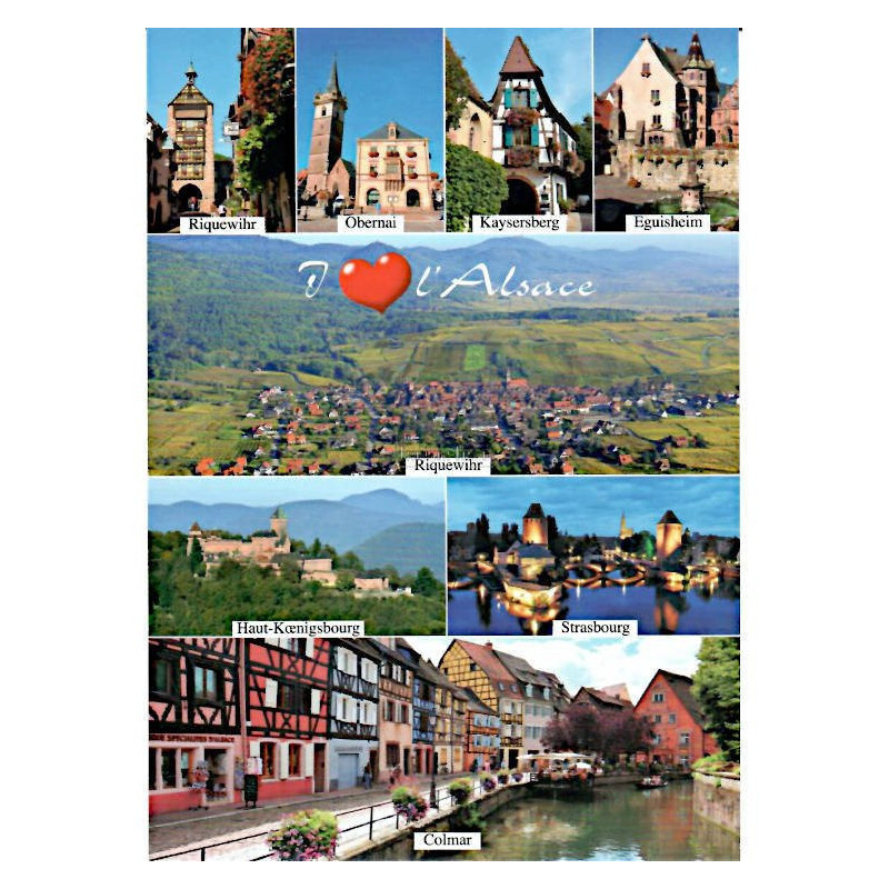 Carte Postale les Villages d'Alsace