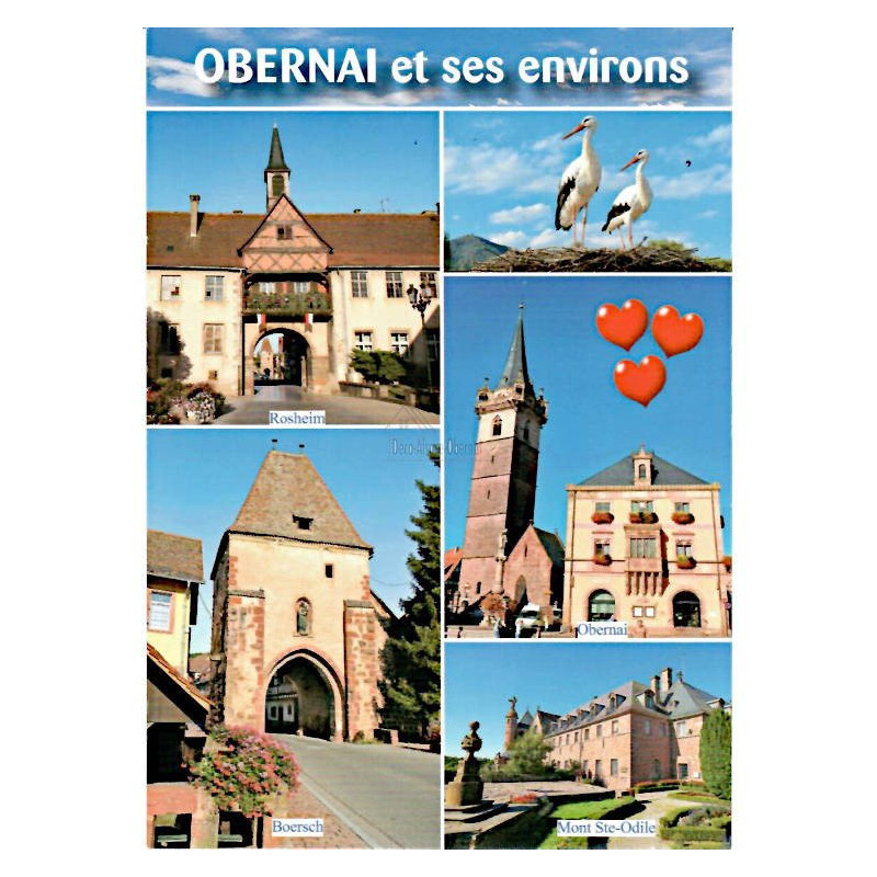 Postkarte Obernai und Umgebung