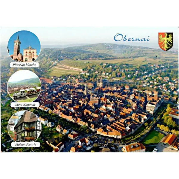 Postkarte einen atemberaubenden Blick auf Obernai