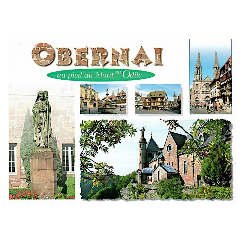 Postkarte Obernai am Fuß des Mont Saint-Odile