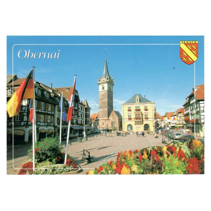 Postcard Place du Marché in Obernai