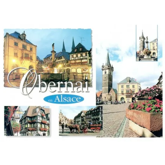 Carte Postale Fontaine et Statue de Sainte-Odile