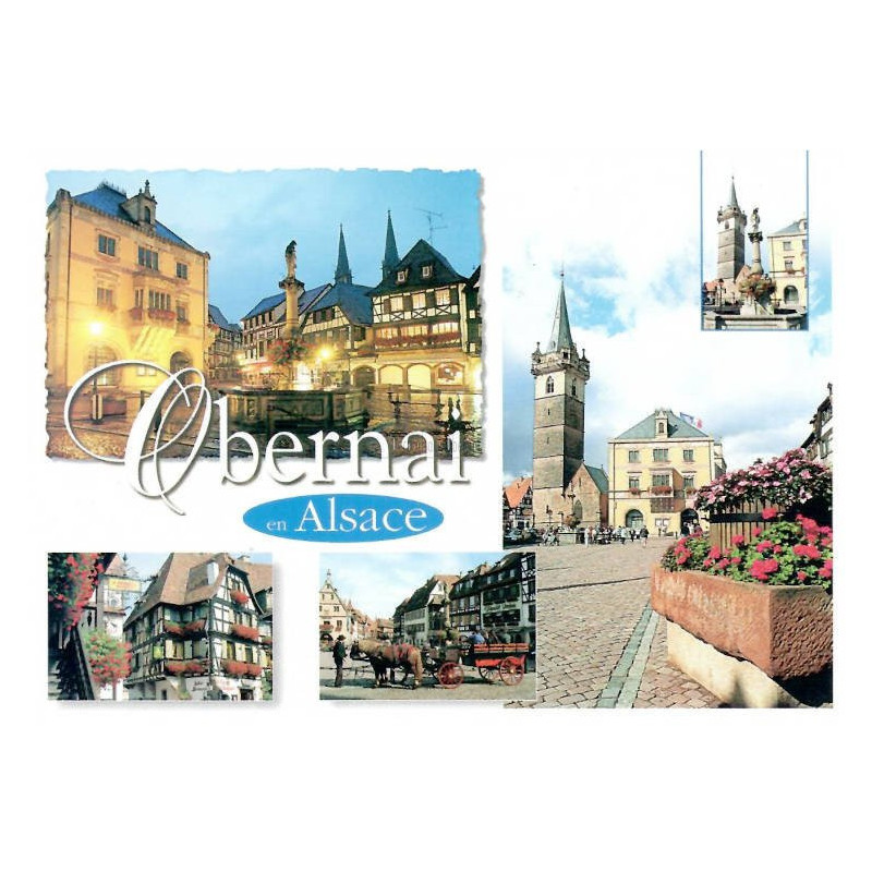 Postkarte Brunnen und Statue des Heiligen Odile