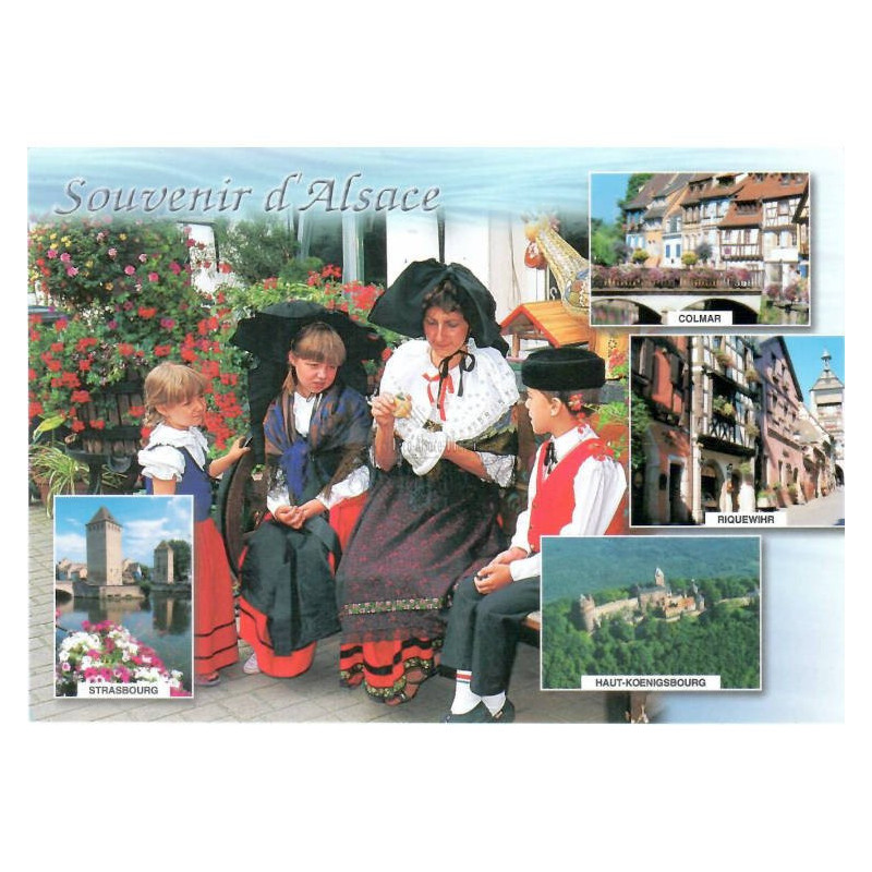 Carte Postale Souvenirs d'Alsace
