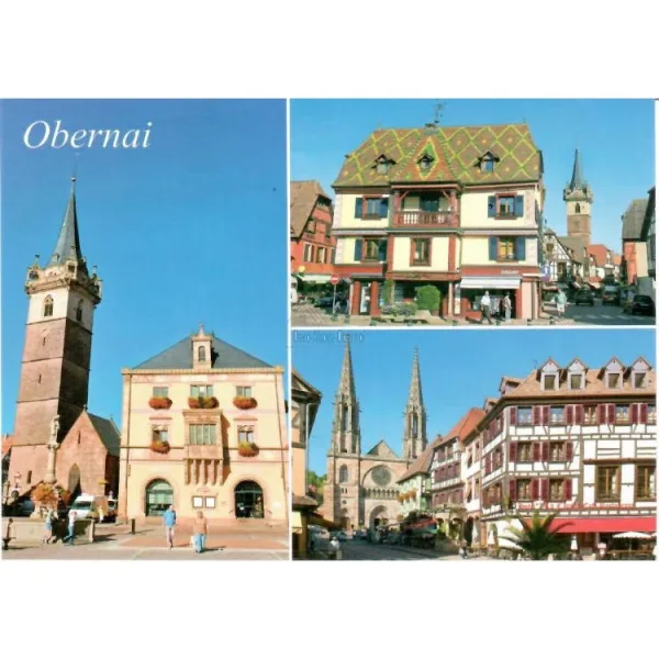 Postkarten Dorf von Obernai