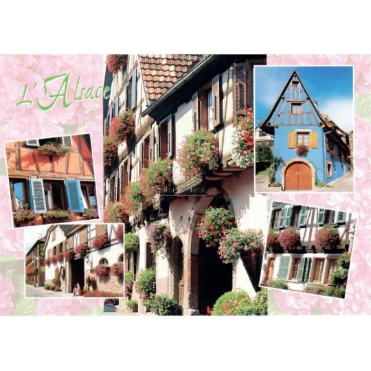 Carte Postale Maisons Fleuris d'Alsace