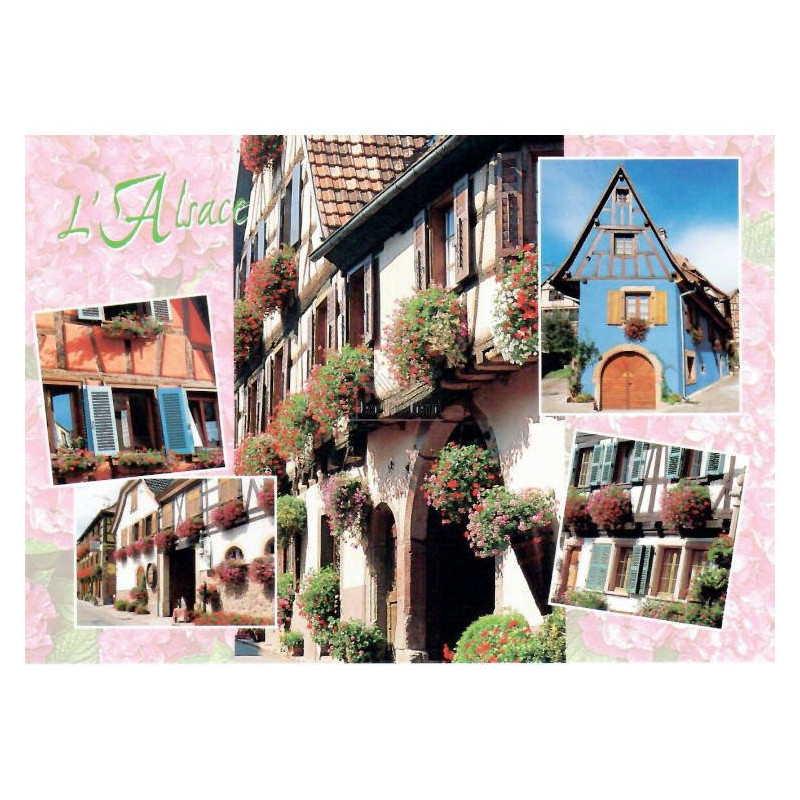 Carte Postale Maisons Fleuris d'Alsace