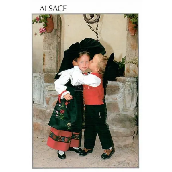 Postkarte Kinder Elsass