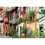 Colorful Facades of Alsace Postcard