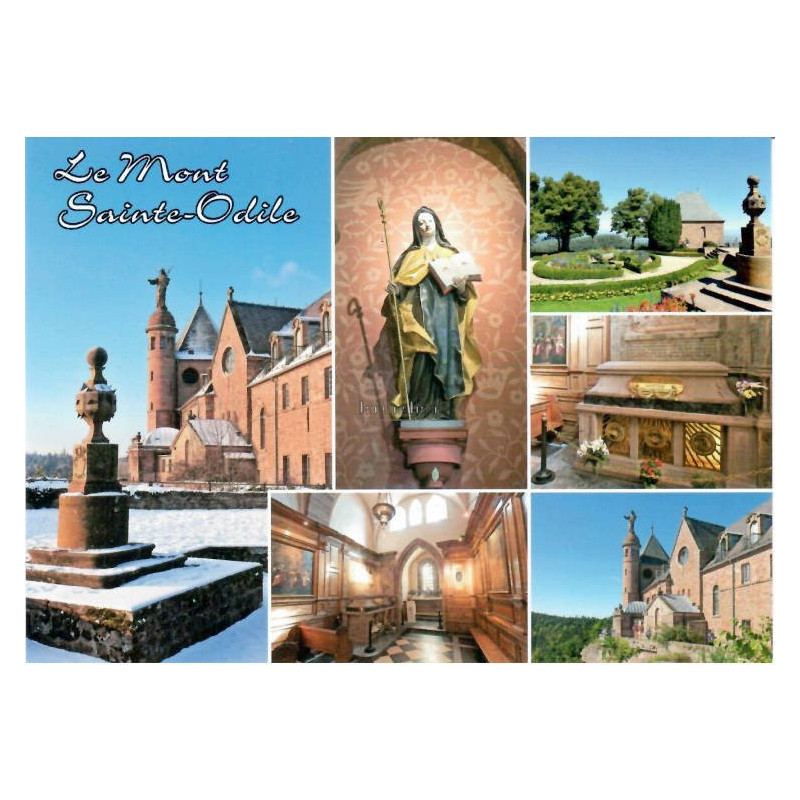 Postcard Breathtaking View of the Mont Saint-Odile Convent