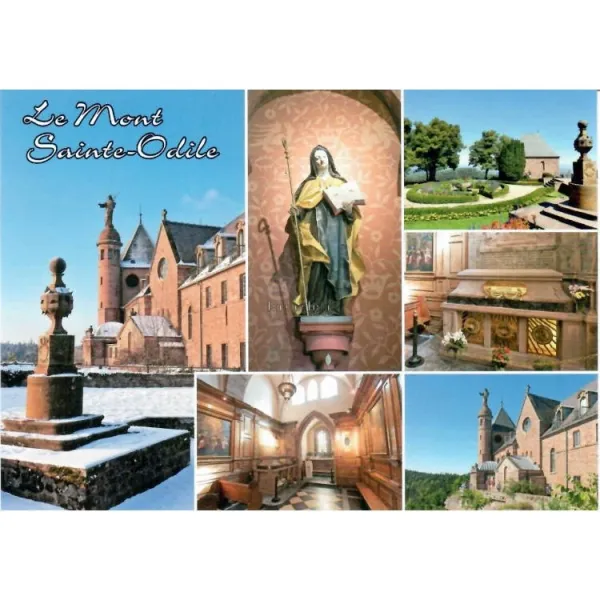 Postkarte offen Ansicht von Kloster von Mont Saint-Odile
