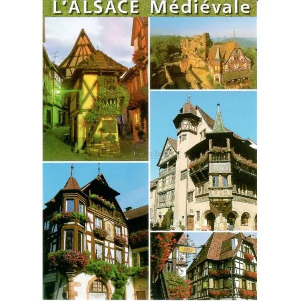 Carte Postale L'Alsace Médiévale et Tradition