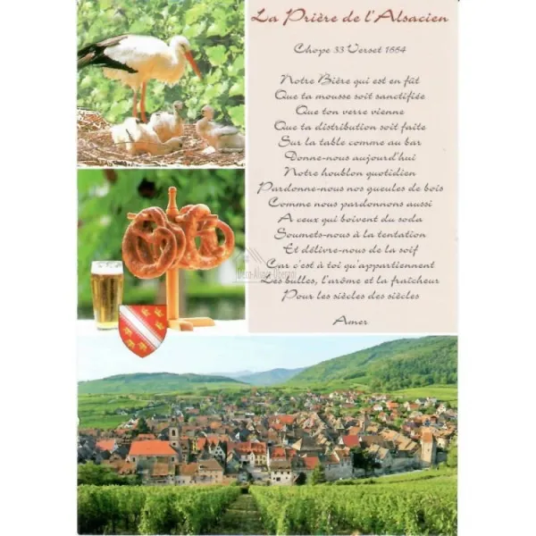 Postkarte Gebet des Elsässer