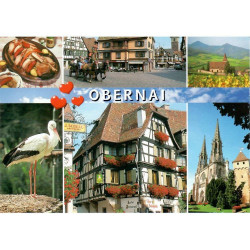 Postkarte Rezept und Dörfer Obernai