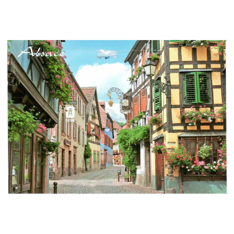 Carte Postale la Grande Rue à Ribeauvillé