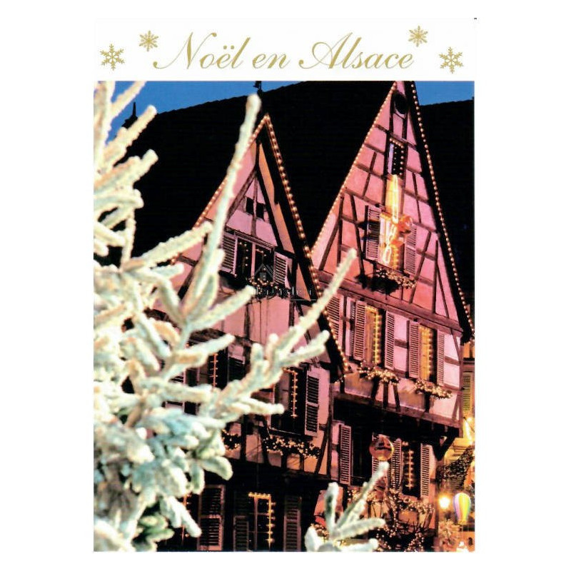 Carte Postale Noël et ses Maisons d'Alsace