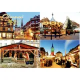 Postkarte Weihnachten in Obernai Marktplatz