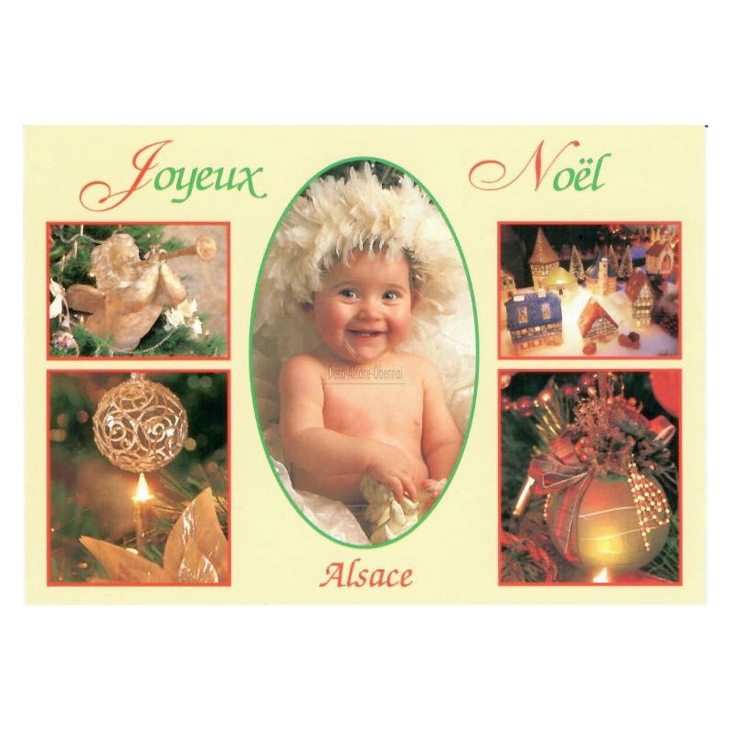 Merry Christmas postcard in Alsace