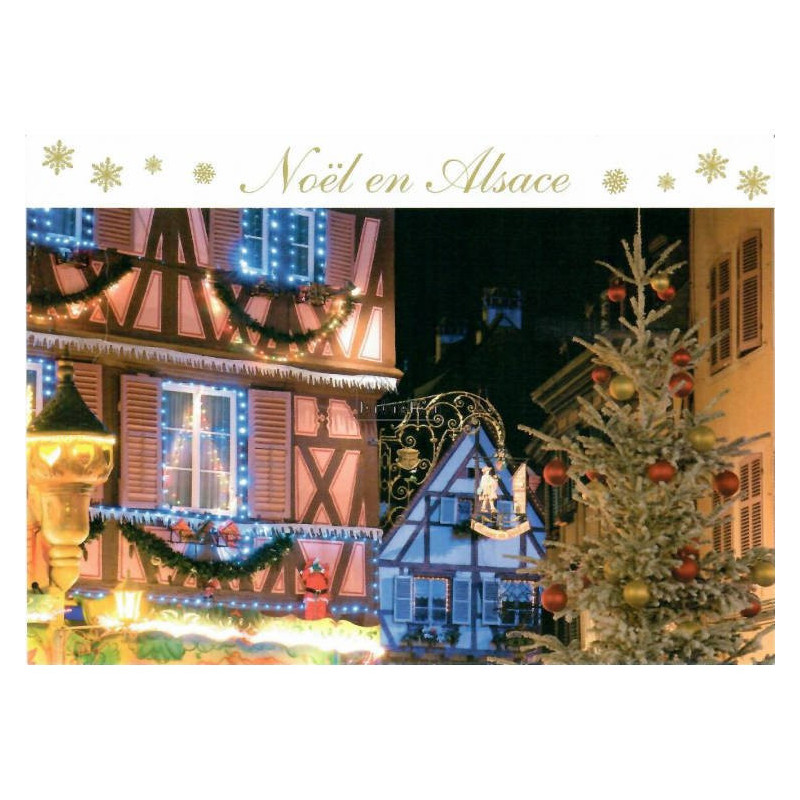 Carte Postale Fêtes de Noël en Alsace