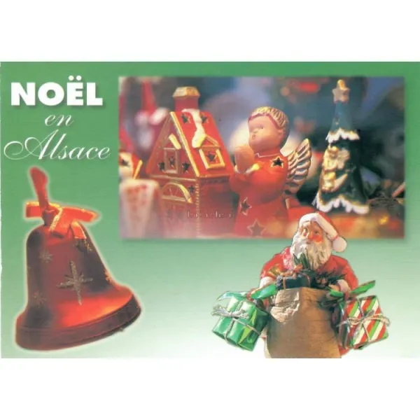 Postkarte Weihnachten im Elsass