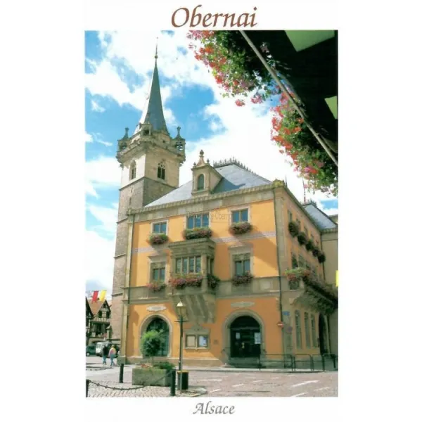 Postkarte Rathausplatz in Obernai