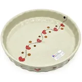 Tourtière Soufflenheim Gris Ciel frise Coeurs 26,5 cm