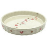 Tourtière Soufflenheim Gris Ciel frise Coeurs 26,5 cm