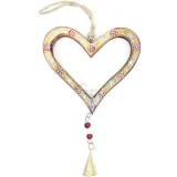 Solid Wood Alsatian Heart decorated with Tinkerbell