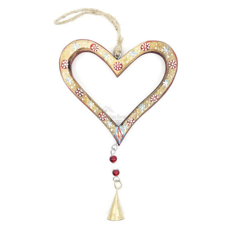 Solid Wood Alsatian Heart decorated with Tinkerbell