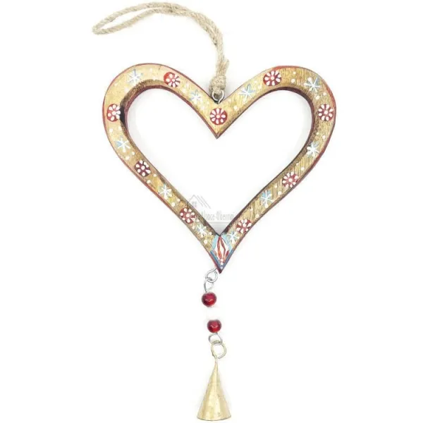 Solid Wood Alsatian Heart decorated with Tinkerbell