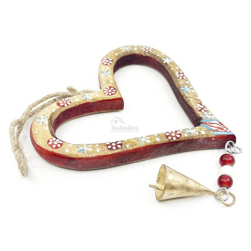 Solid Wood Alsatian Heart decorated with Tinkerbell