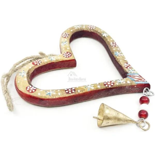 Solid Wood Alsatian Heart decorated with Tinkerbell